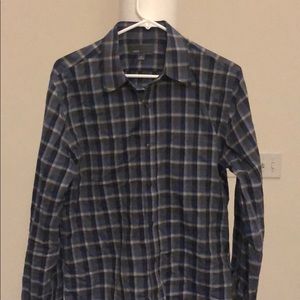 Blue plaid shirt
